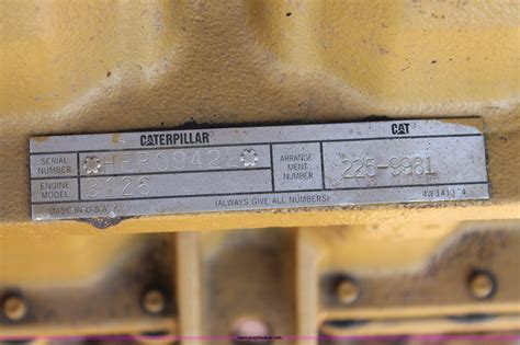 C13 serial number and emissions stickers. . Cat 3126 engine serial number location